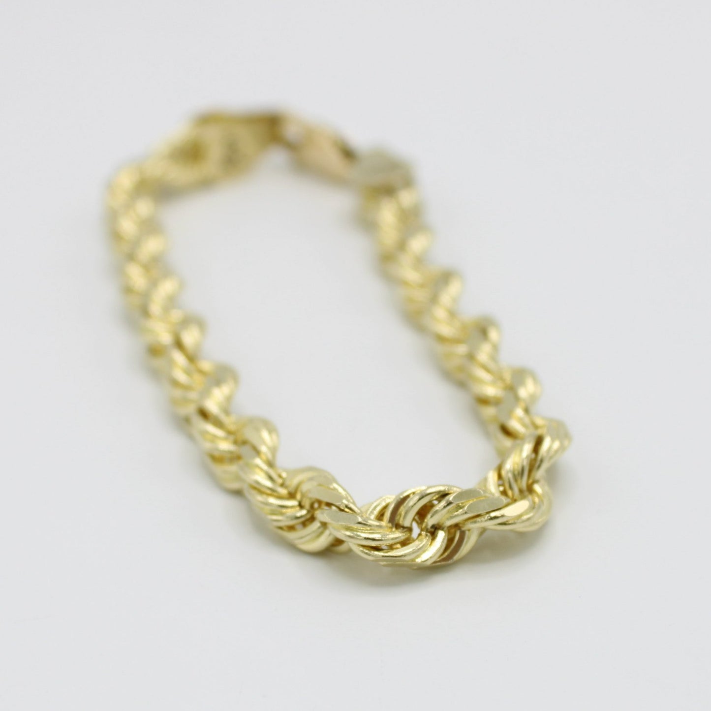 14K Solid Rope Bracelet Yellow Gold