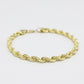 14K Solid Rope Bracelet Yellow Gold Yellow Gold