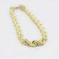 14K Solid Rope Bracelet Yellow Gold Yellow Gold