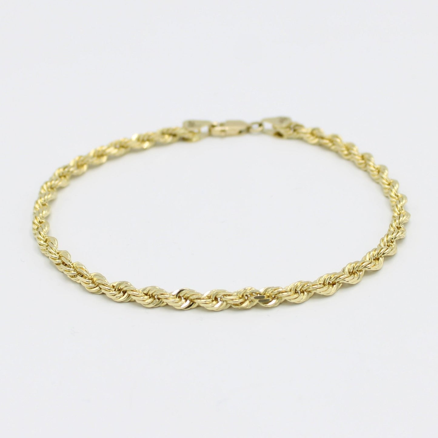 14K Solid Rope Bracelet Yellow Gold