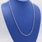 14K Moon Cut Chain Whtie Gold