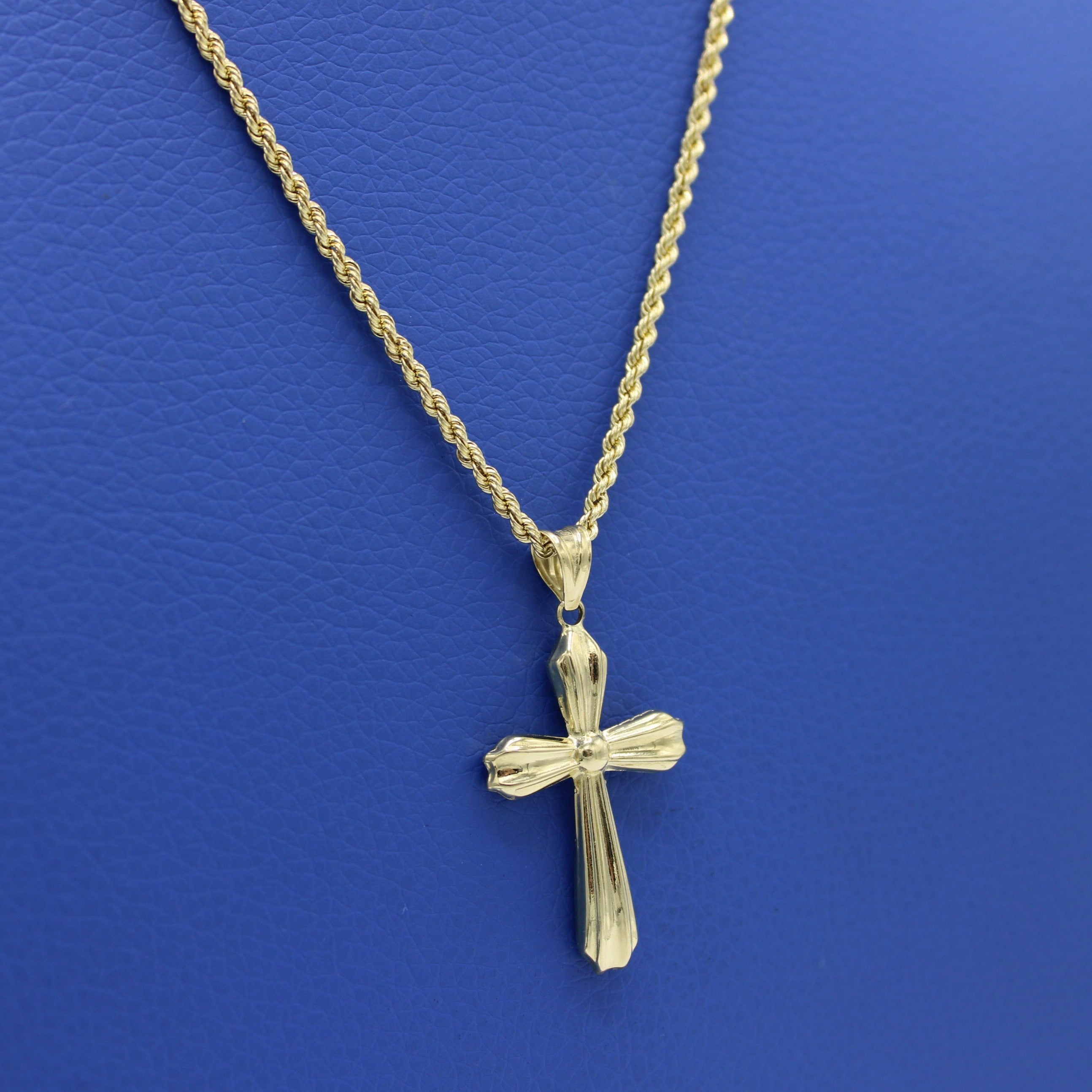 14K Yellow Gold store 3-D Hollow Cross Pendant