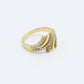14K Fancy Women's Ring Cz Stones Yellow Gold