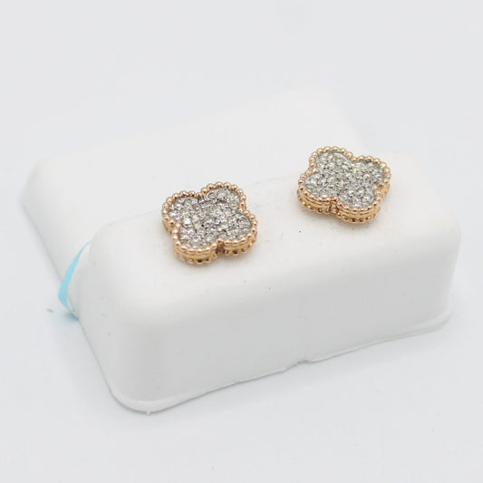 14K VS Diamond Earrings Rose Gold