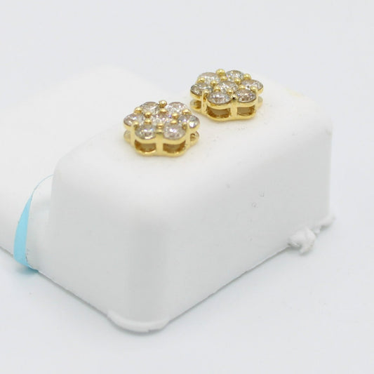 14K VS Diamond Earrings Yellow Gold