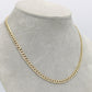 14K Semi-Solid Flat Cuban Chain Two Tones Yellow Gold ( 5.2 mm\ 20 " )