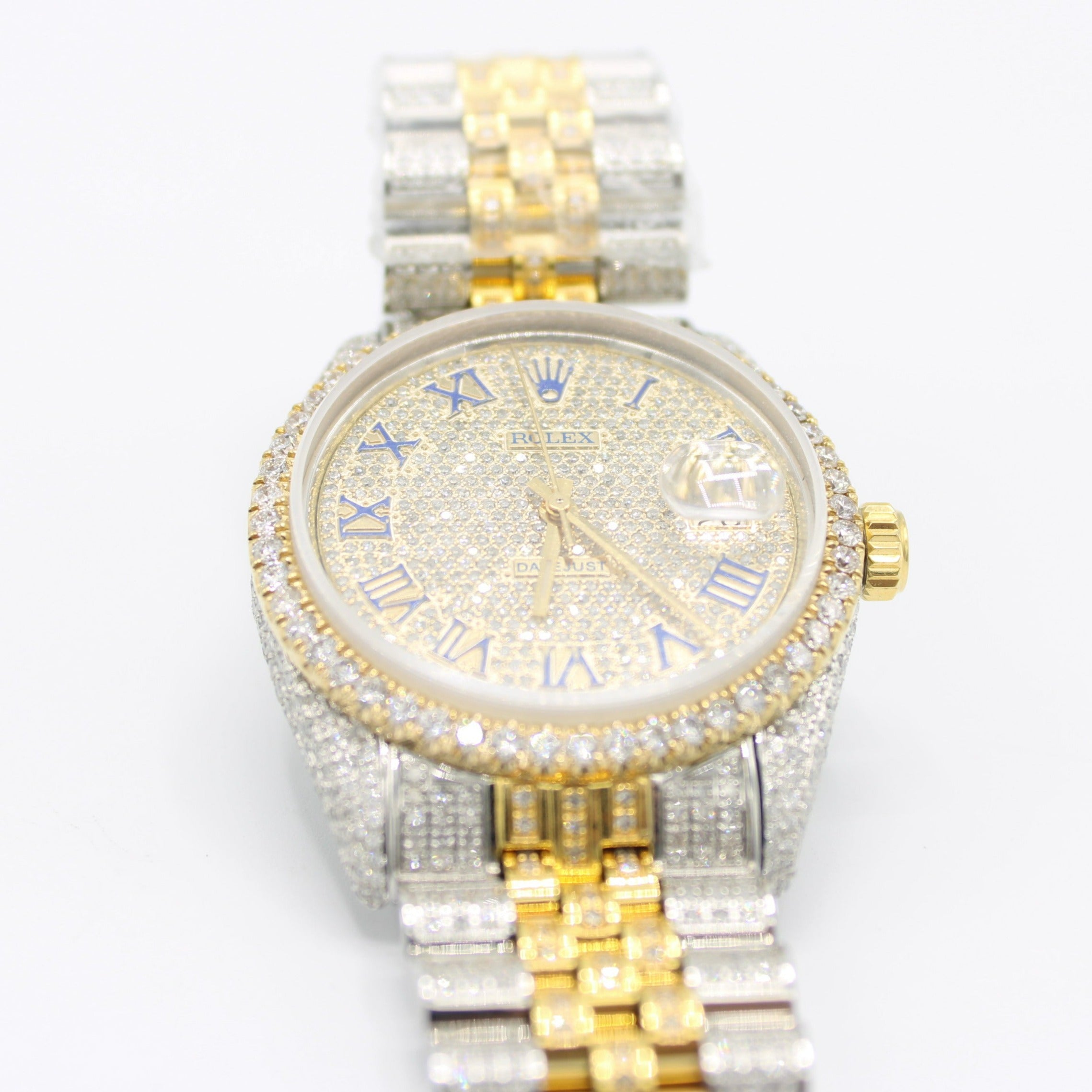 ROLEX BUST DOWN ICED OUT 36MM YELLOW GOLD ROMAN DIAL Alex