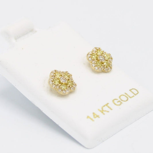 14K Baby Girl Earrings🌸Yellow Gold