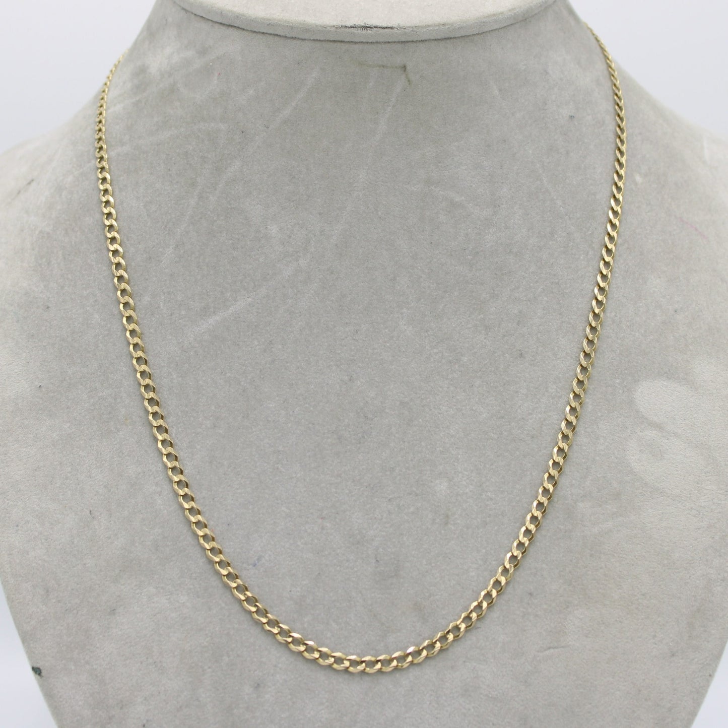 14k Solid Flat Cuban Chain Yellow Gold