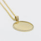 14K Picture Pendant with Rope Chain Yellow Gold