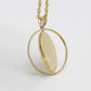 14K Doble Picture Pendant with Rope Chain Yellow Gold