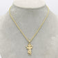 14K Divino Niño Pendant  with Rope Chain Yellow Gold