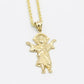 14K Divino Niño Pendant  with Rope Chain Yellow Gold