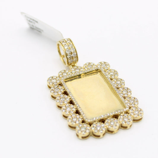 14K VS Diamond Picture Pendant Yellow Gold