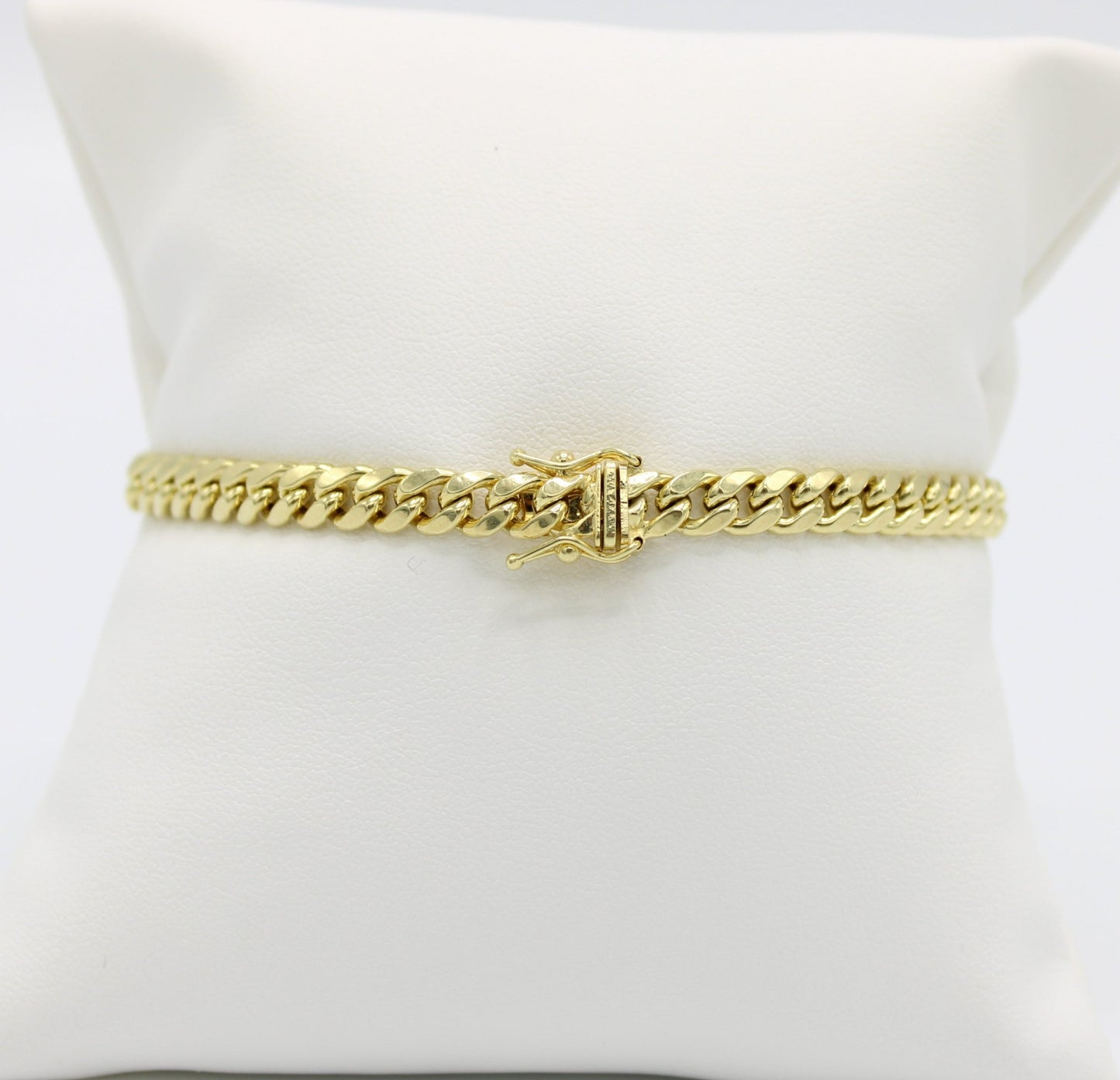 14K Semi-Solid Cuban Bracelet Yellow Gold // 5.6mm - 8.5 in //