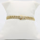 14K Hollow Milano Bracelet Full Cz Yellow Gold // 7.3mm - 8.5 in //