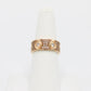 14K Women's Ring Cz Stones Rose Gold