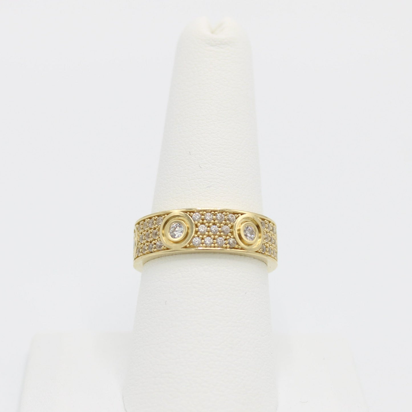 14K Women's Ring Cz Yellow Gold