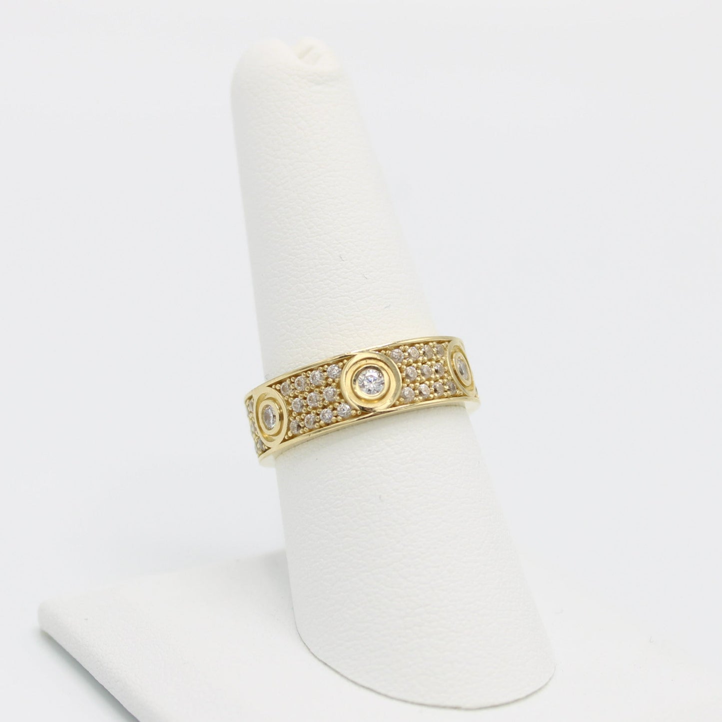 14K Women's Ring Cz Yellow Gold