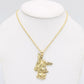 14K San Miguel Pendant with Rope Chain Yellow Gold
