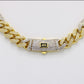 14K Choker Monaco Cz Stones Yellow Gold