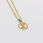 14k Divino Niño Pendant With Semi-Solid Cuban Chain Yellow Gold