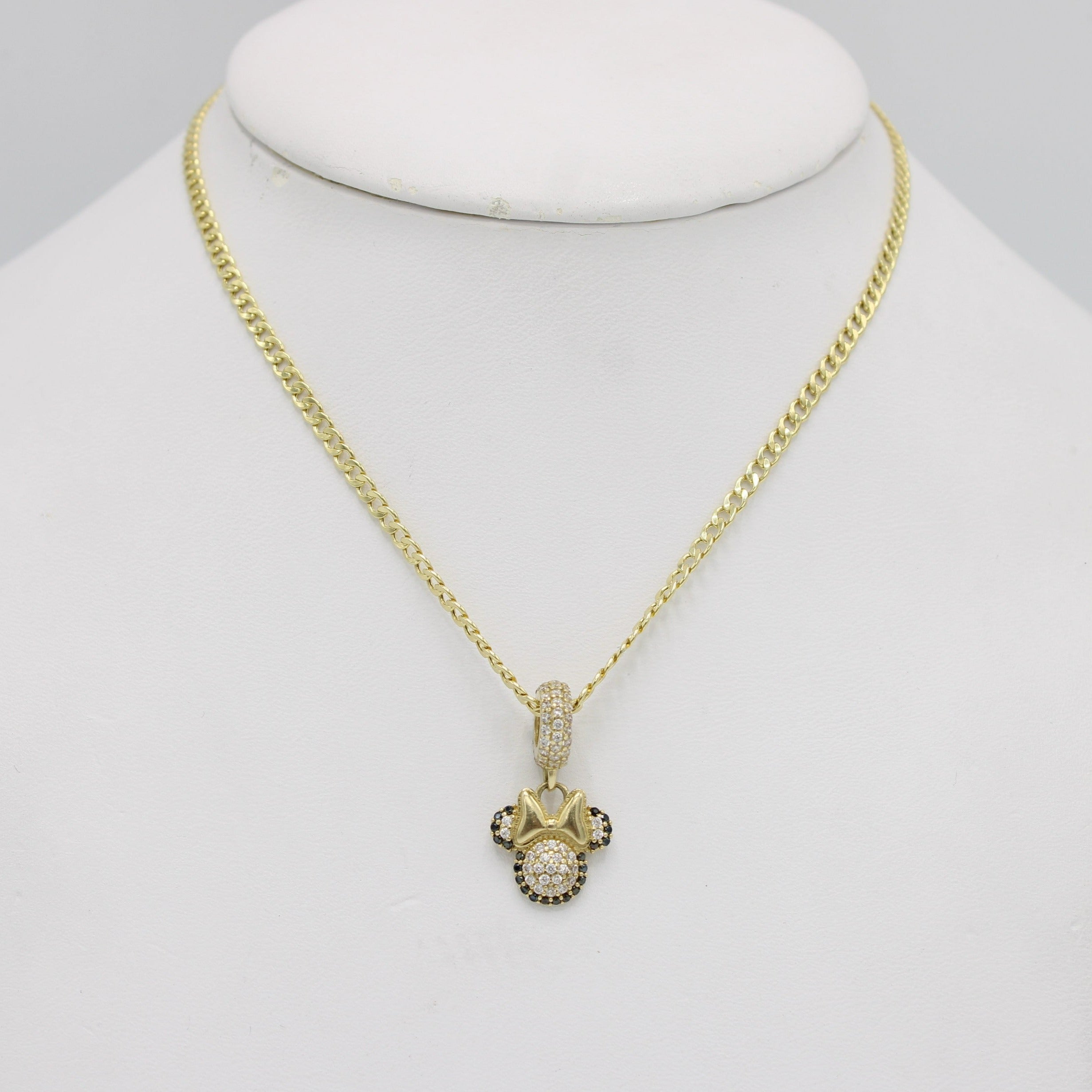 Minnie selling mouse 14k gold chain