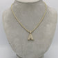 14K Initial Name (A) Cz Stones/Baguette with Ice Chain Yellow Gold
