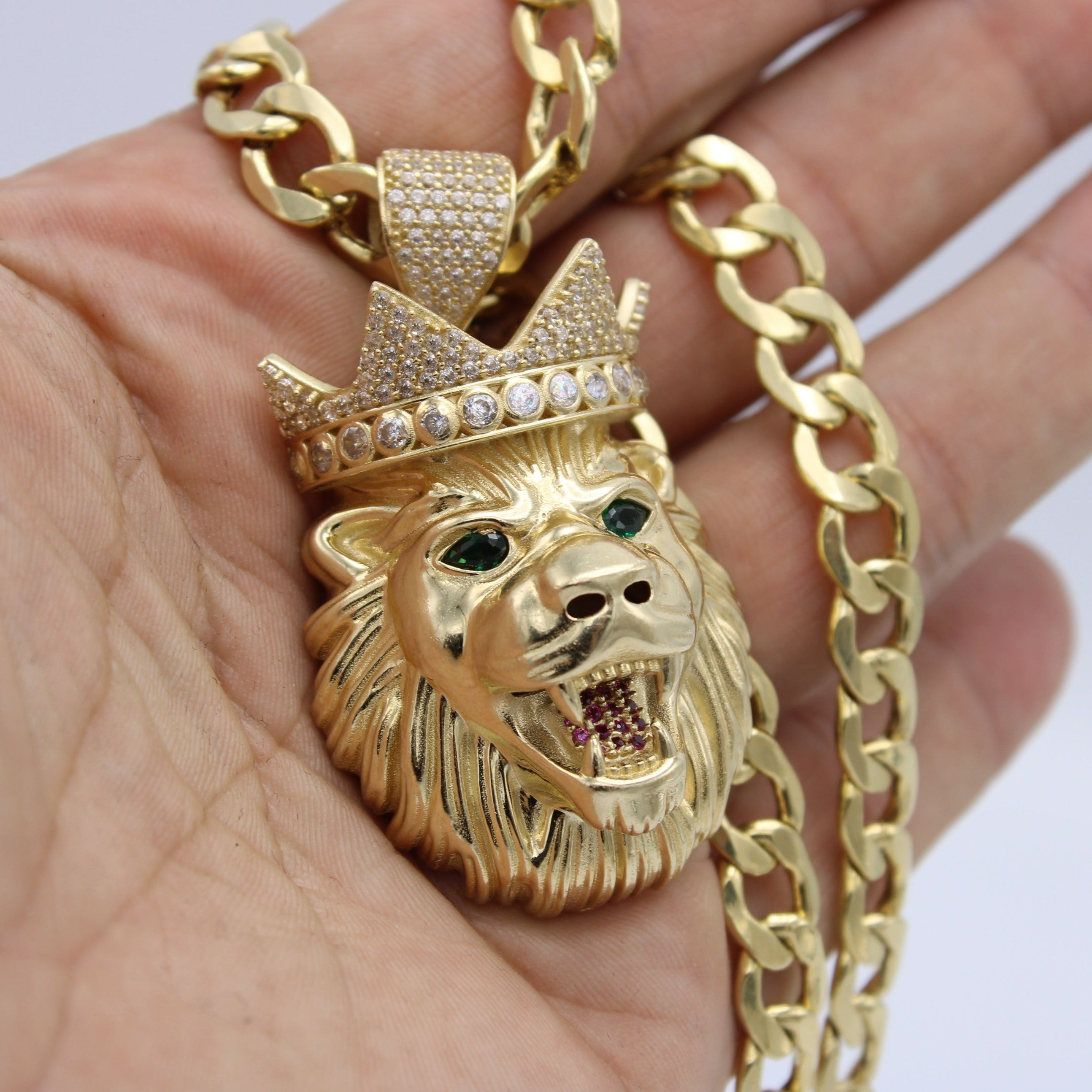 Real gold lion on sale pendant