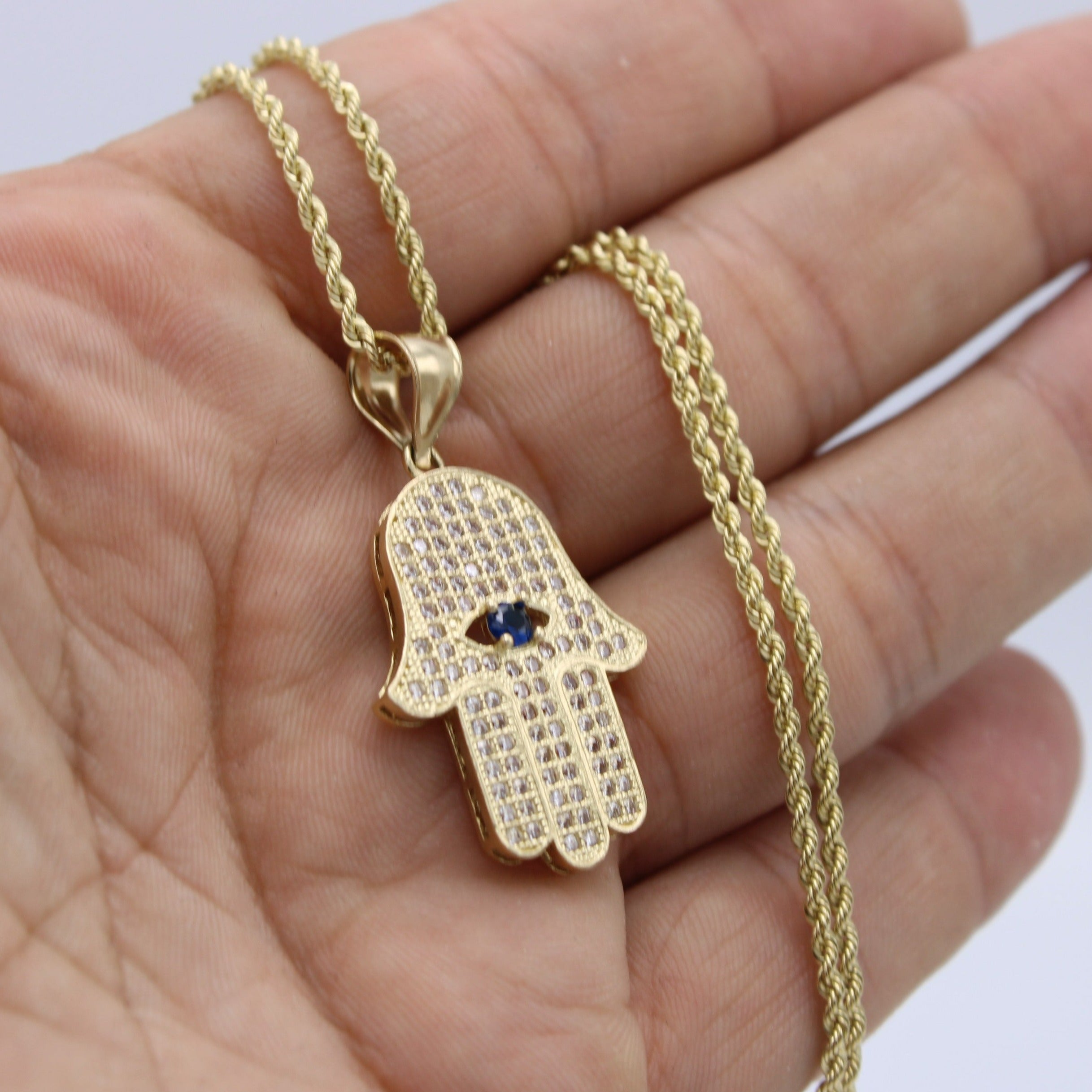 Hamsa sales gold chain