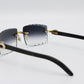 Luxury Cartier Eyewear Black Lenses Yellow Gold