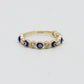 14K Blue Evil Eye Ring Cz Stones  Yellow Gold