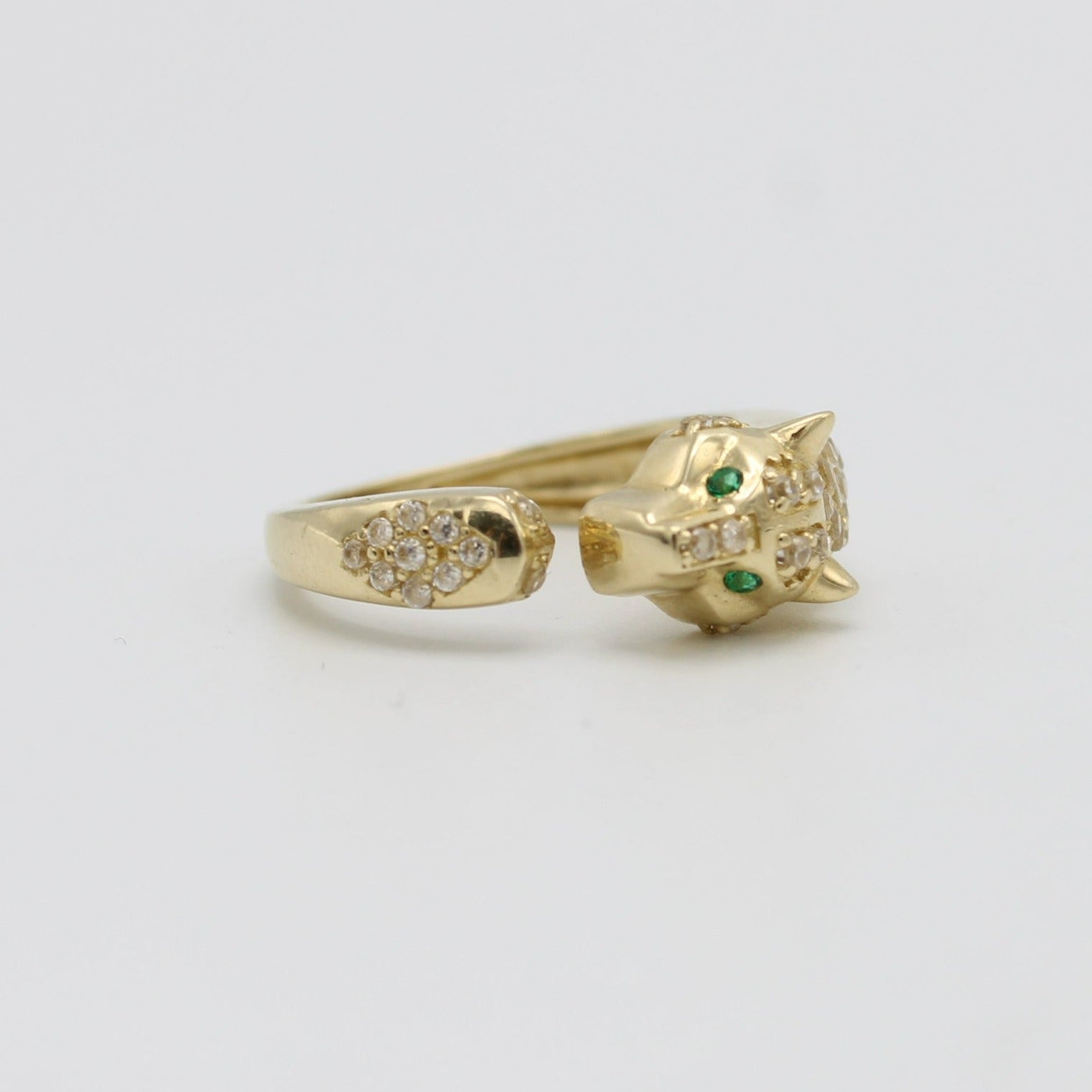 Gold hot sale panther ring