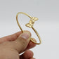 14k Butterfly Bangle Yellow Gold