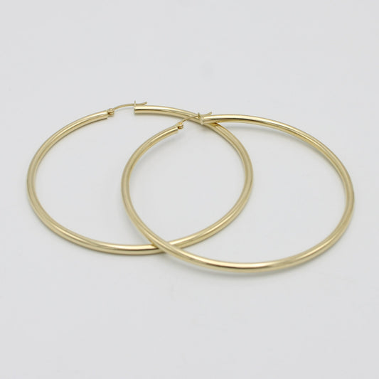 14K Hoops Yellow Gold