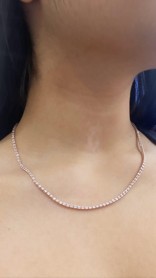 14K Moon Ice Chain Rose Gold (2.5mm - 18”)