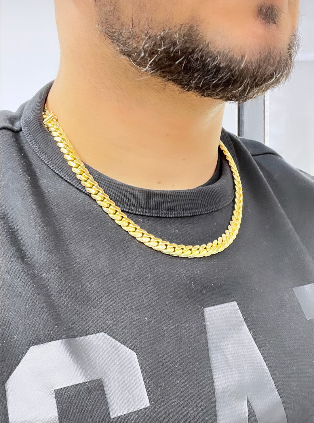 14K Solid Miami Cuban Chain (9.2 mm - 22 in )