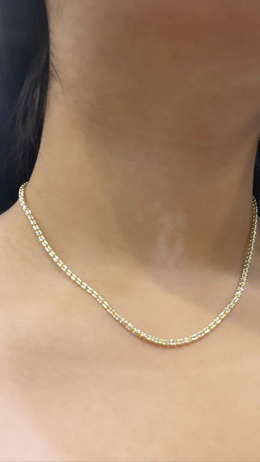 14K Moon Ice Chain (2.3 mm - 16”)