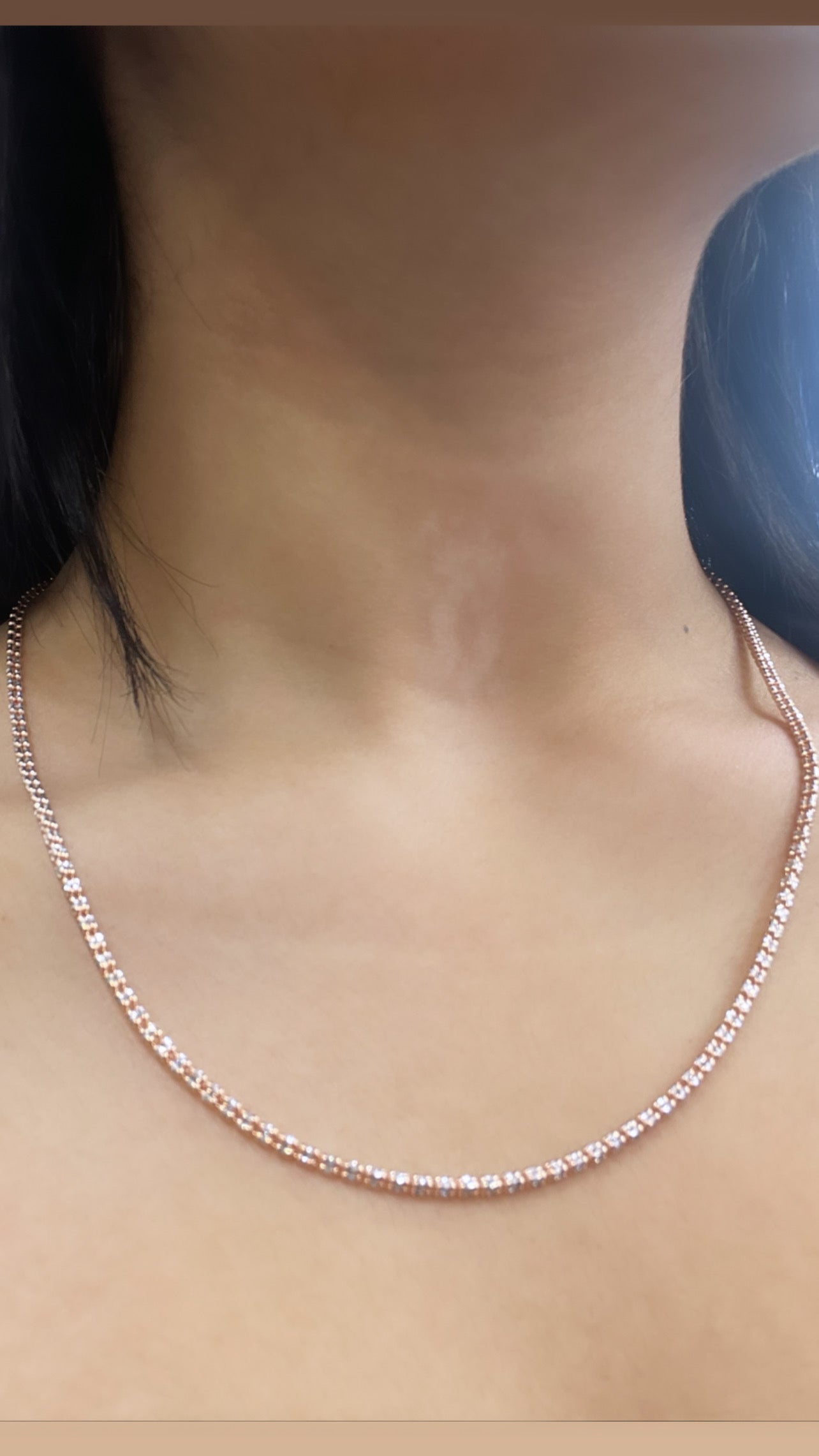 14K Moon Ice Chain Rose Gold (2.5mm - 20”)