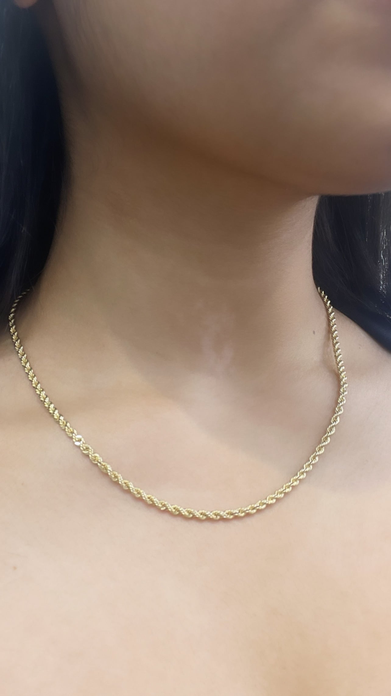 14K Rope Chain (18”- 2.8 mm)