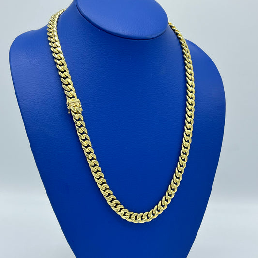 14K Miami Hollow Cuban Chain \\  9.4 mm - 24” \\