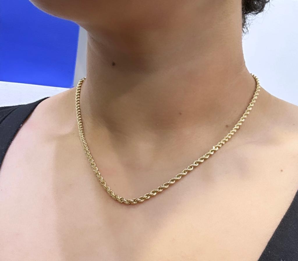 14K Rope Chain (18”- 2.9 mm)