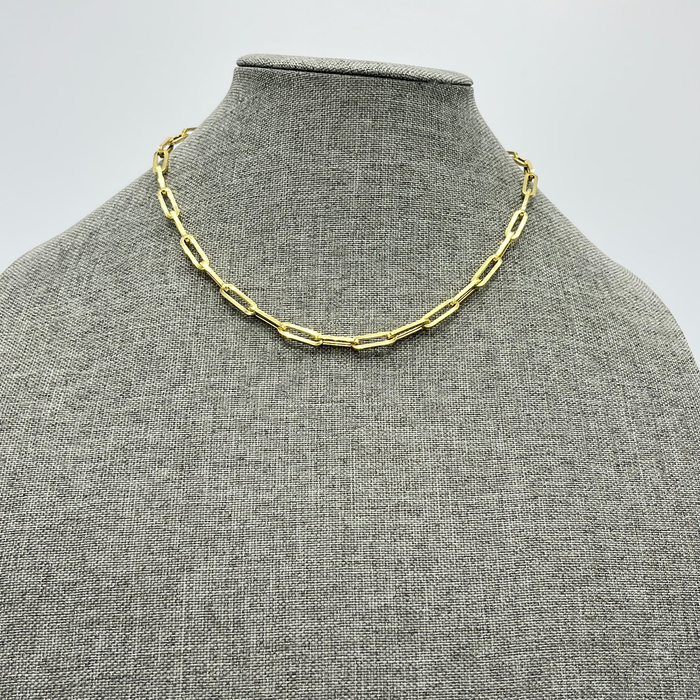 14K Paperclip Cable Chain \\18”\\