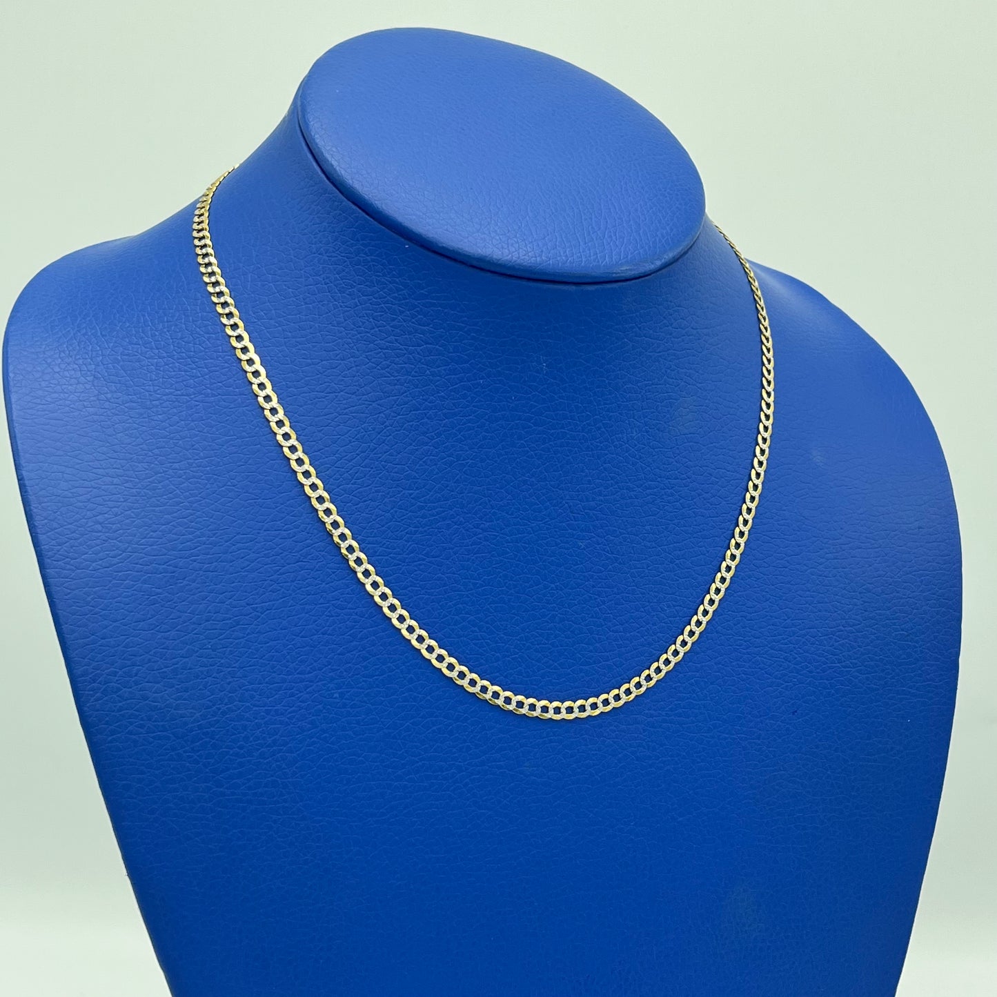 14K Solid Classic Flat Cuban Chain \\ 3.5 mm - 18” \\