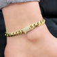 14k Hollow Ittallo Ankle Bracelet Yellow Gold