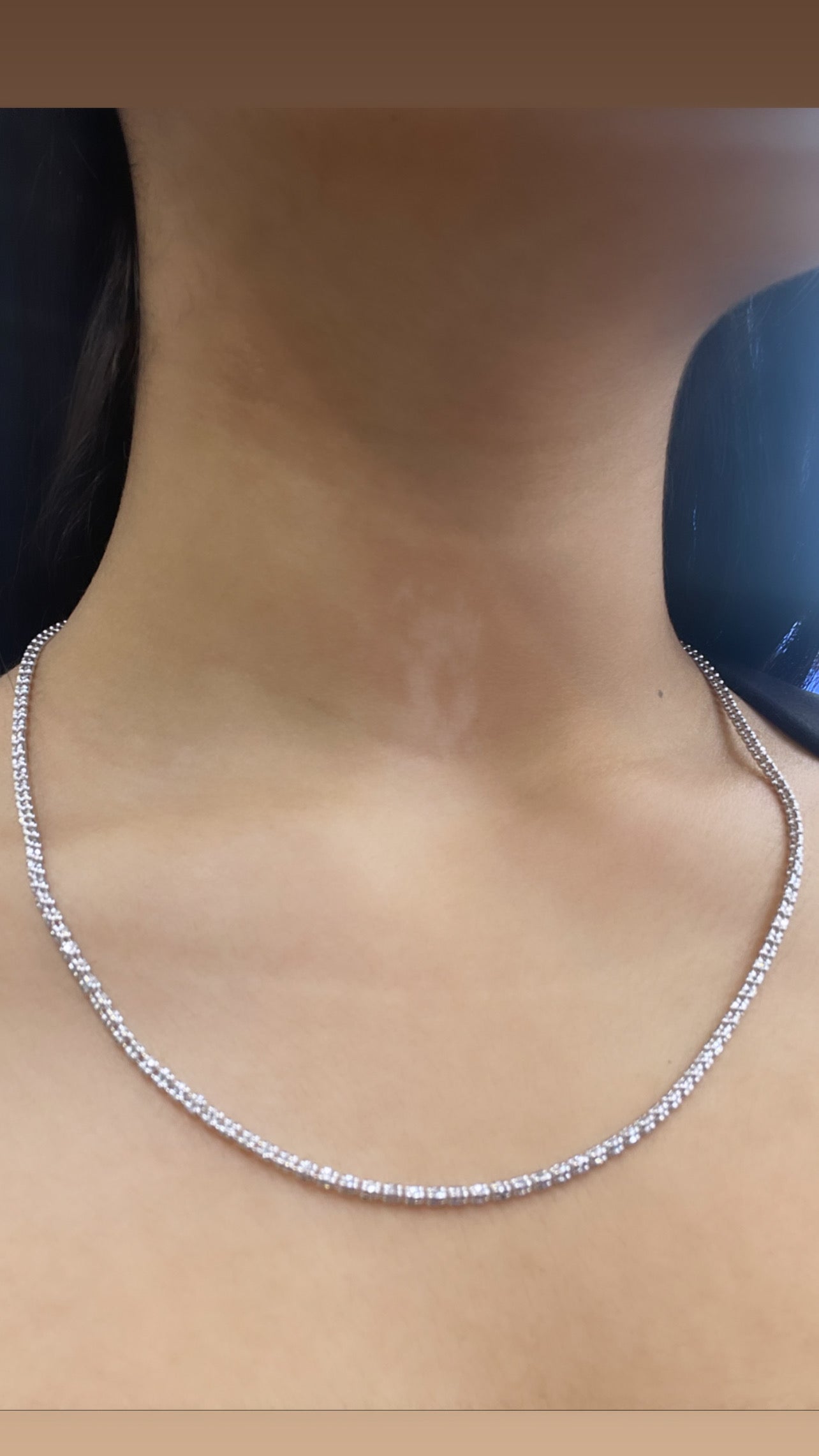 14K Moon Ice Chain White Gold (2.5mm - 20”)