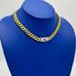 14K Hollow MONACO Choker Curve Cz Lock \\ 9.1 mm - 16” \\