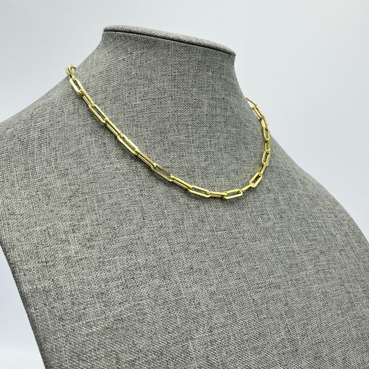 14K Paperclip Cable Chain \\18”\\